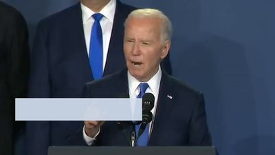 Joe Biden introduces Volodymyr Zelensky as 'President Putin' at Nato summit drawing gasps