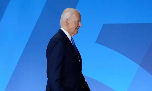 Biden to campaign in swing state Michigan after high-stakes Nato press conference – live updates