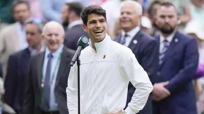 Watch: Spain's Carlos Alcaraz laughs off Wimbledon boos after Euros final joke