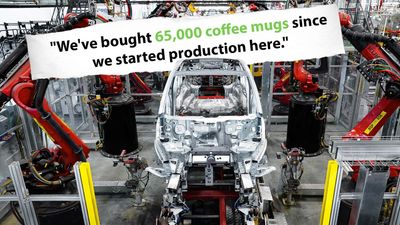 Okay, Who Keeps Stealing The Coffee Mugs At The Tesla Factory?