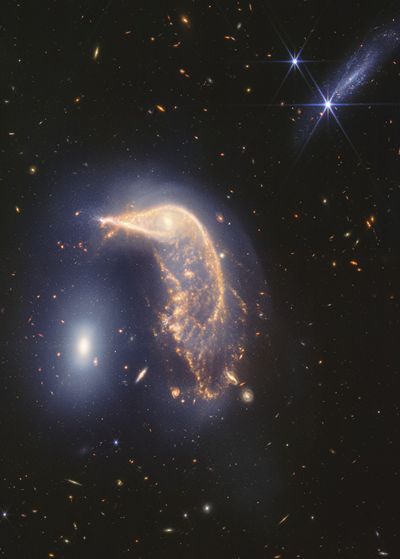 US space agency NASA releases Webb telescope photos of entwined galaxies