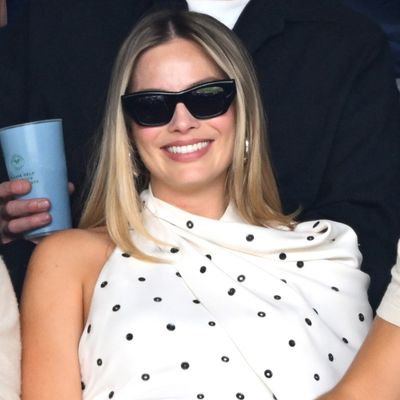 Margot Robbie Debuts Her Maternity Style at Wimbledon in the Whimsical Polka Dot Dress Trend