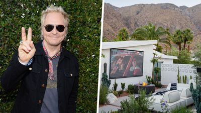Guns N' Roses drummer Matt Sorum's yard is a masterclass in elegant patio design – and it doubles as a movie theatre