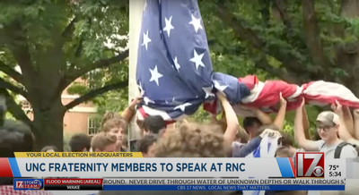 Frat that went viral holding up American flag during Palestine protests to be RNC speakers