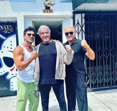 Sylvester Stallone And Franks Grillo And Stallone Show Solidarity