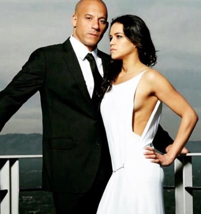 Vin Diesel And Michelle Rodriguez: Stylish Co-Stars Strike A Pose