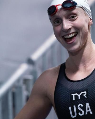 Katie Ledecky Radiates Joy And Success Post-Swim