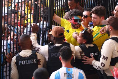 The Copa America final was delayed after unticketed fans breached the stadium grounds in Miami Gardens