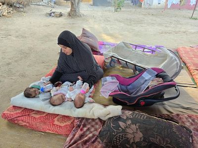 Living in a tent with premature triplets: how fear and anxiety haunt Gaza’s new mothers