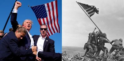 Elevation, colour – and the American flag. Here’s what makes Evan Vucci’s Trump photograph so powerful