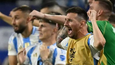 After tears, limping Lionel Messi celebrates Lautaro Martinez goal in Copa America final - watch