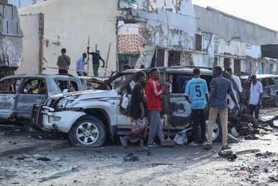 Car bomb targets busy cafe in Somalia’s capital, kills at least nine