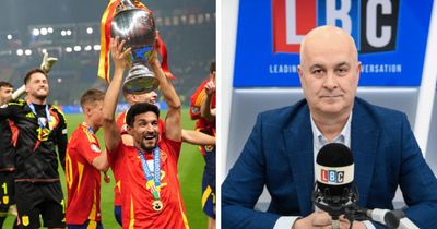 Broadcaster Iain Dale left red-faced after dig at Spain's anthem