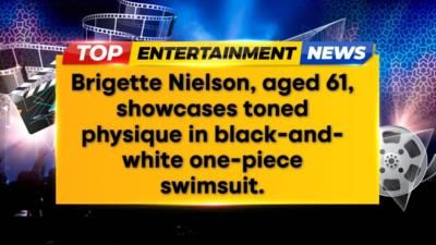 Brigette Nielson, 61, Stuns In Black-And-White Swimsuit In Italy