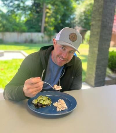 AJ Pollock Savoring A Delectable Dish