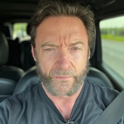 Hugh Jackman Takes Selfie In Car, Capturing The Moment