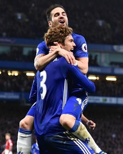 Marcos Alonso And Cesc Fàbregas: Celebrating Football Memories Together