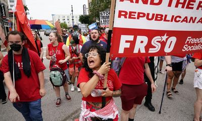 ‘Not welcome in our city’: protesters march on Republican convention