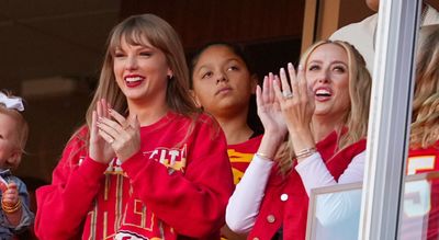 Brittany Mahomes shared great photos with Taylor Swift and Travis Kelce after reuniting in Amsterdam