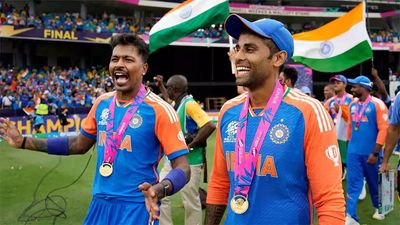 MIG Cricket Club gives honorary life membership to India's T20 WC heroes Hardik Pandya, Suryakumar Yadav, Shivam Dube and Yashasvi Jaiswal