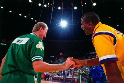 Larry Bird and Magic Johnson reminisce about NCAA, NBA rivalry