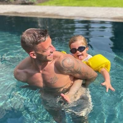 Toby Alderweireld Enjoying Quality Time With His Child In Pool