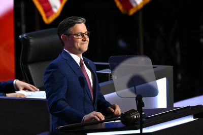 Mike Johnson makes a sharp exit from RNC stage after teleprompter cuts out during speech