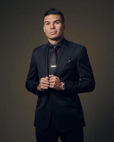 Casemiro Dons Stylish Black Suit For Impressive Appearance