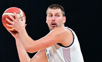 Nikola Jokic looked so bewildered that someone forgot his jersey before Serbia’s Olympic exhibition