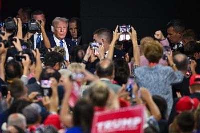 Trump back at the RNC for the second night with ear still bandaged from assassination attempt