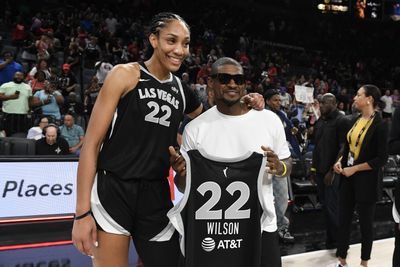A’ja Wilson jokingly roasted her Aces teammates for wanting a photo with Usher after Sky upset loss