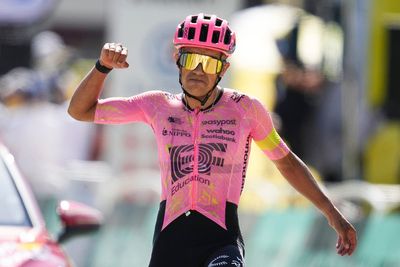 Richard Carapaz rides clear to win stage 17 of Tour de France