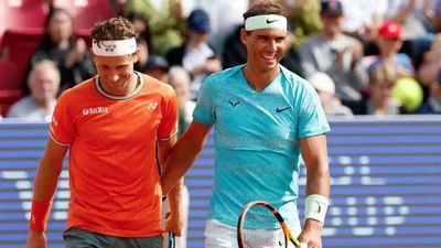 Rafael Nadal, Casper Ruud save match point to make doubles semi-finals