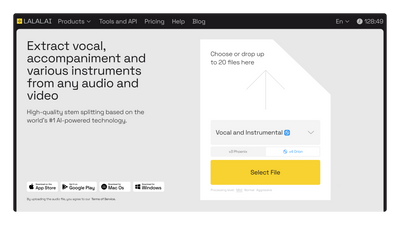 LALAL.AI uses “the world’s number 1 AI-powered technology” to bring you the next generation of stem separation