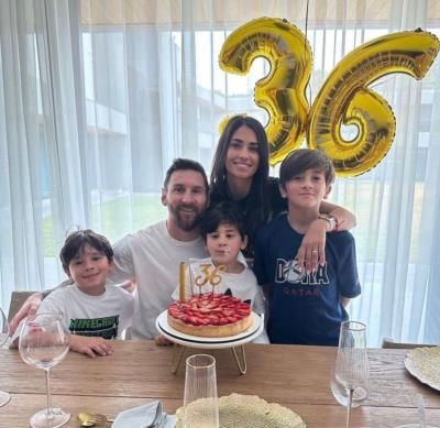 Lionel Messi Celebrates 36Th Birthday With Family