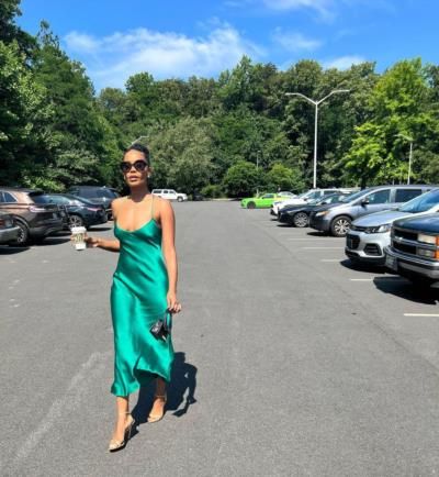 Toni-Ann Singh Radiates Confidence In Stylish Green Dress And Shades