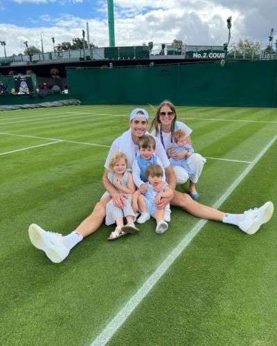 John Isner Enjoying Family Time At A Baseball Stadium