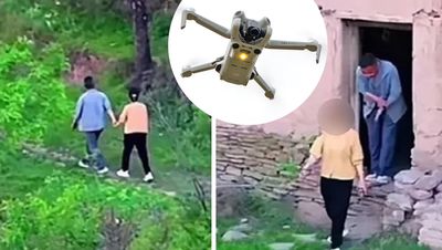 Husband uses DRONE to track cheating wife