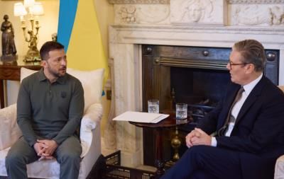 Ukrainian President Zelenskyy Addresses British Cabinet On Defense