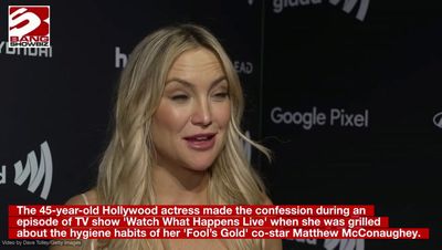 Kate Hudson reveals she and Matthew McConaughey don't use deodorant and admits he has a 'strong' odour