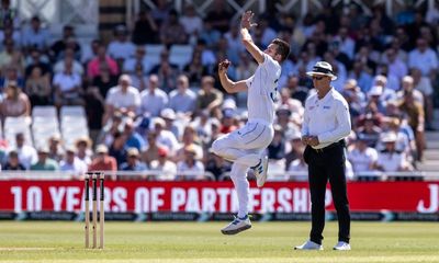 Mark Wood’s vapour trails of speed stir up West Indies and sun-soaked crowd