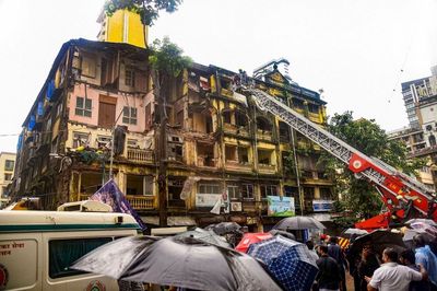 One dead, 13 injured after parts of building collapsed in Mumbai