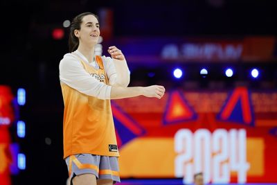 Caitlin Clark sinking multiple midcourt logo 3-pointers in WNBA All-Star Game practice was beyond impressive