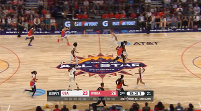 Caitlin Clark delivered a ridiculous assist to Jonquel Jones from the other side of the 2024 WNBA All-Star Game court