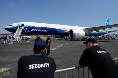 Troubled Boeing stays close to the ground at a major UK air show