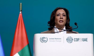 Kamala Harris could set ‘new high bar for climate ambition’, advocates say