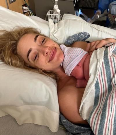 Actress Brianne Howey Bonding With Her Precious Newborn Baby