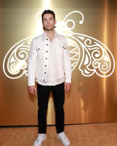 Chace Crawford Stuns In Edgy Photoshoot With Bee Print Backdrop