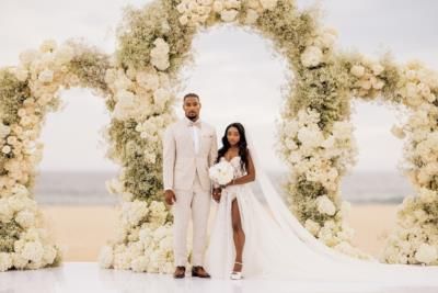 Simone Biles Radiant In White Wedding Gown With Husband