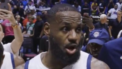 Mics Caught LeBron James’s Fired-Up Message to Team USA After Win Over Germany